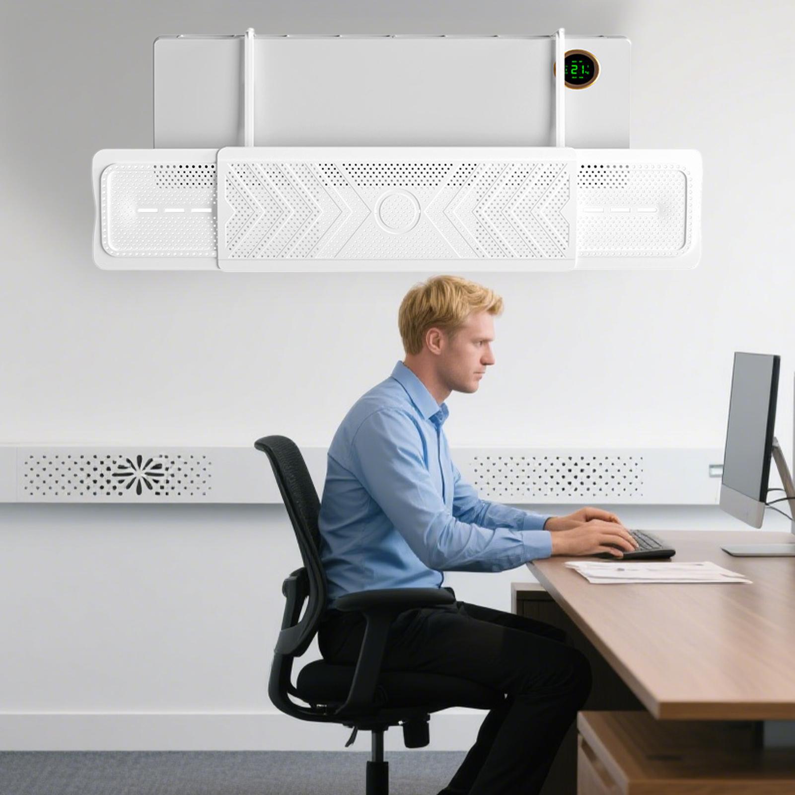 

Air Conditioning Windshield Anti-Direct Blowing Adjustable 60-94cm Wall-Mounted Air Outlet Baffle Confinement Cold Air Guide CN