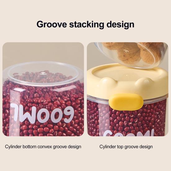 Yousheng Versiegelungsglas Stark feuchtigkeitsdicht Verschluss in Schweinchenform Transparenter Körper Mehrere Größen Küchenvorratsglas