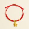 2026 Anul Zodiacal al Calului Brățară Roșie: Sfoară împletită handmade Ben Ming Nian pentru noroc