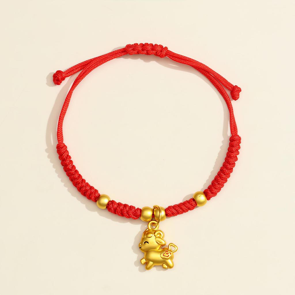 2026 Anul Zodiacal al Calului Brățară Roșie: Sfoară împletită handmade Ben Ming Nian pentru noroc