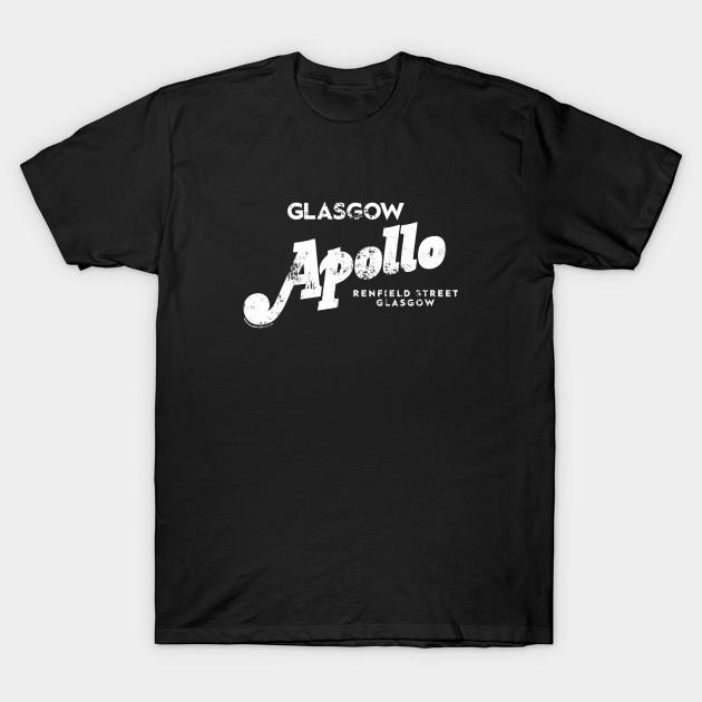 Men Black Print T-shirt Apollo Theatre Glasgow Retro Aged Look No-Cut Transfer Paper Print Cotton Tshirt XL чёрный