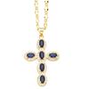 Fashion Personality 1 Piece Necklace Elegant Women's Micro Inlaid Colorful Round Zircon Cross Necklace