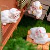 Mini Roztomilé Ovečky Ornament Kreslená Zvířátka Figurka Mikro Krajina Domeček pro panenky Model Interiér auta Domů Dekorace na plochu
