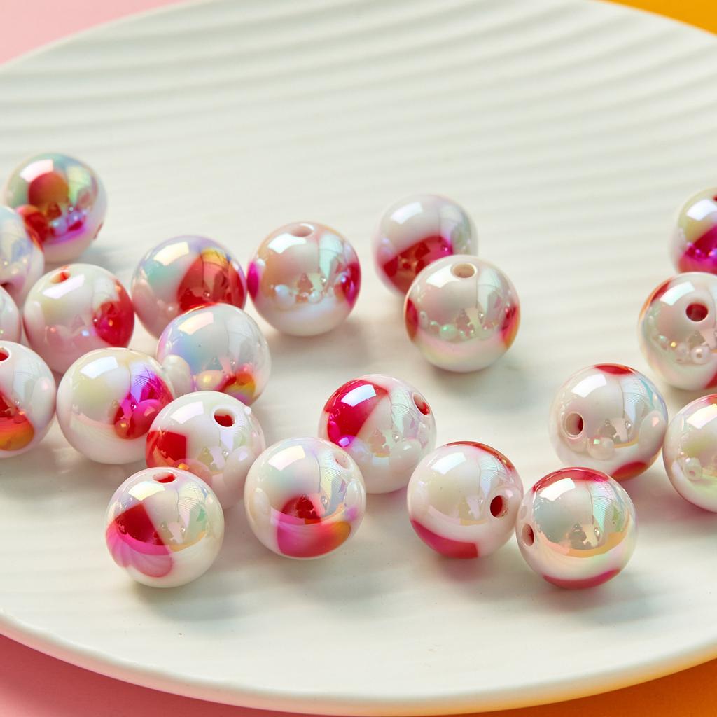 16mm retiazka na mobilný telefón Materiál šperkov Urob si sám náramok Love Ball Loose Beads Keychained Beaded Accessories 5pcs akrylový náhrdelník