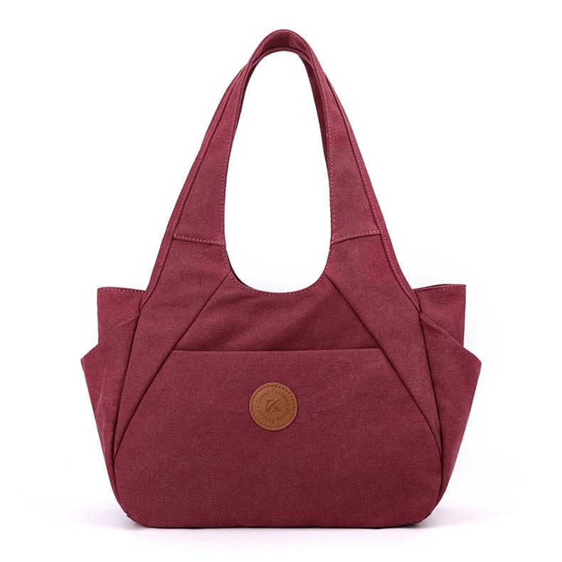 Canvas Damen-Henkeltasche große Kapazität Damen-Umhängetasche Vintage Damen-Pendeltaschen