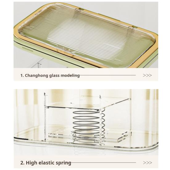 Wet Wipes Dispenser Box Large Capacity Wall Mounted Tissue Holder Easy To Open Multifunctional Tissue Box with Spring Plate