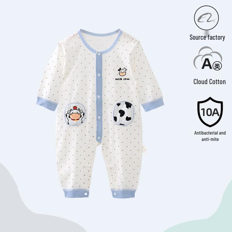 Unisex Baby Langarm Baumwoll-Strampler - Sommer Krabbel- & Hausanzug
