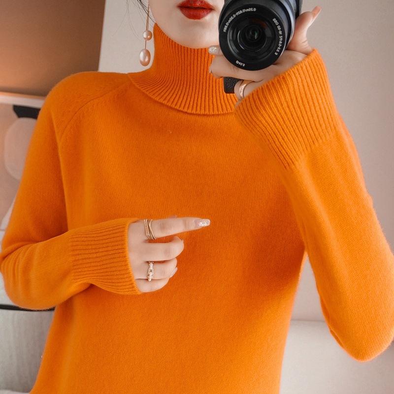 

Осенне-зимняя трикотажная рубашка с высоким лацканом для женщин Осенний свитер с длинными рукавами и женским трикотажным топом в стиле реглан 2XL