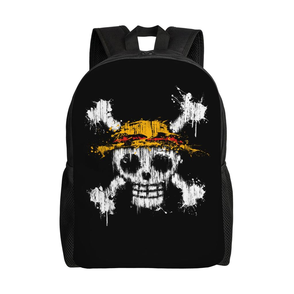 Best All Characters Anime Backpack for Men Women Student Work Daypack Pirate Flag One Piece College Shoulder Bag Lightweight