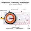 Portable Compass Scale Ruler Multifunction Map Ruler With Lanyard For Outdoor Camping Hiking