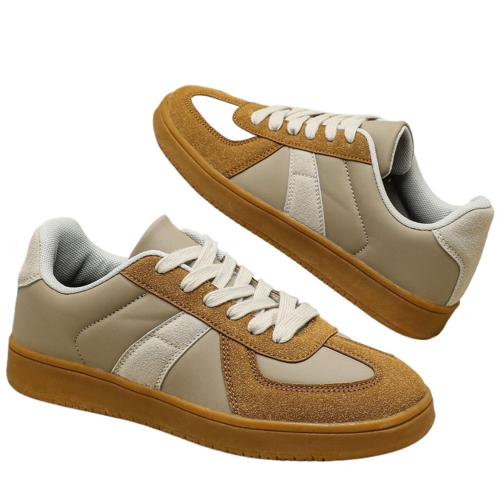 Women Retro Sneakers Versatile Leisure Shoes Men's Walking Jogging Shoes Casual Sports Shoes  Ins Trendy PU Leather Flats