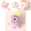 Adorable Cartoon Monster Plush Keyring One Eye Three Eyes And Clown Options Soft And Cuddly Great For Hanging On Bags 9cm X 9cm