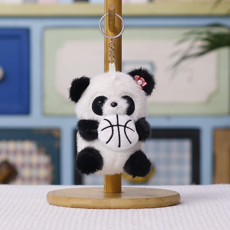 Pandabär Plüschtier Anhänger Aus Kurzem Plüschmaterial Für Tier Sammler