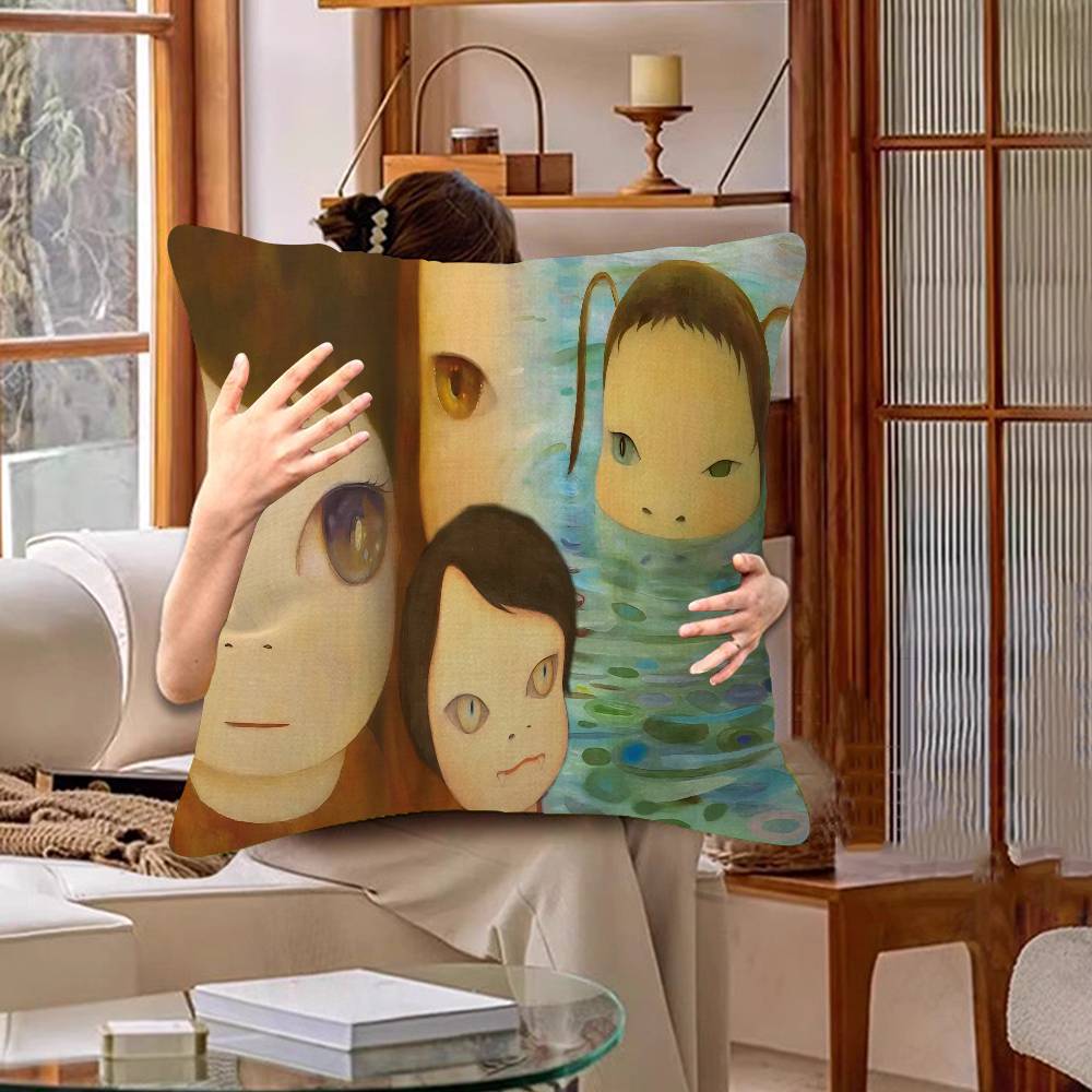 Yoshitomo Nara Dream Doll Vintage Pillow Cover For Bedroom Room And Living Room Sofa Decorative Cushion Cover
