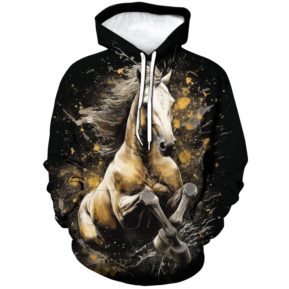 

2024 Autumn and Winter Men s 3D Full Body Animal Horse Print Hoodie Unisex Casual Fashion Men s Hoodie Street Men s Tops 5XL