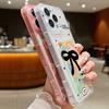 Colorful Bowknot Pattern Card Slot Phone Case for iPhone 16 Pro 15 14 13 12 Pro Max 11 Shockproof Transparent Soft Tpu Lens Protection Slim Cover