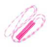 Pink Soft Jump Rope Adjustable Plastic Beaded String Shape Keeping for Men Women Kids