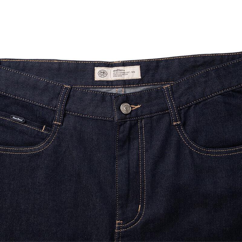 Qipai Men's Washed Straight-Leg Denim Jeans