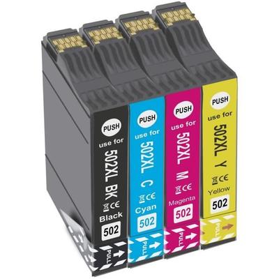 Teland 502XL Ink Cartridges Compatible Epson Expression Home XP-5100 - Black, Cyan, Magenta, Yellow