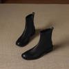 Krazing Pot Microfiber Round Toe Thick Heels Chelsea Boots Size 42 Zip Beauty Lady Women Stretch Ankle Boots