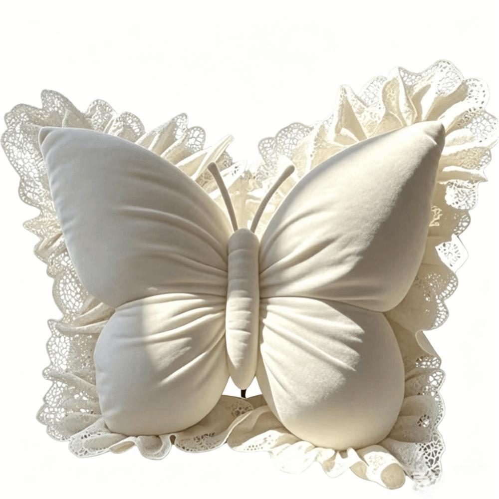Velvet Bow Plush Cushion Soft Bow Throw Pillow Seat Cushion Butterfly Plush Pillow Bedroom