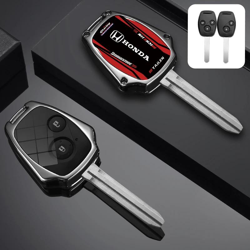 Car Racing Style Design Key Case Cover Shell Accessory For HONDA Accord CRV Pilot Civic 2003 2009 2007 2008 2010 2011 stickers JS1