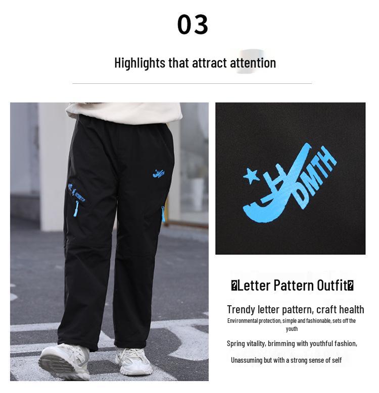 2025 Fleece-Lined Windproof Pants for Kids - Seasonal Outdoor Protection, Sports Pants for Boys and Girls, Spring/Autumn/Winter.