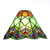 8 Inch Creative Stained Glass Peacock Lampshades Replacement, Only Handmade Phoenix Tail Vintage Lamp Shade,  for Pendant Light