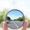 2Pcs Car Rearview Sucker Mirrors 360° Blind Spot Mirror Adjustable Round Frame Convex Wide-angle Clear Rearview Auxiliary Mirror