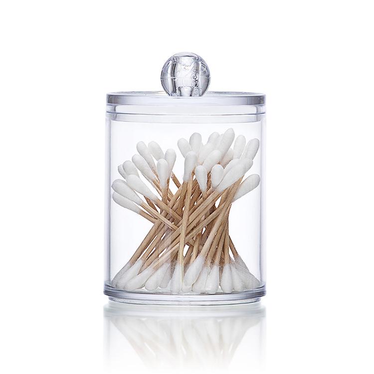 Cotton Swab & Cosmetic Storage Box - Transparent Acrylic Jewelry & Hairpin Organizer