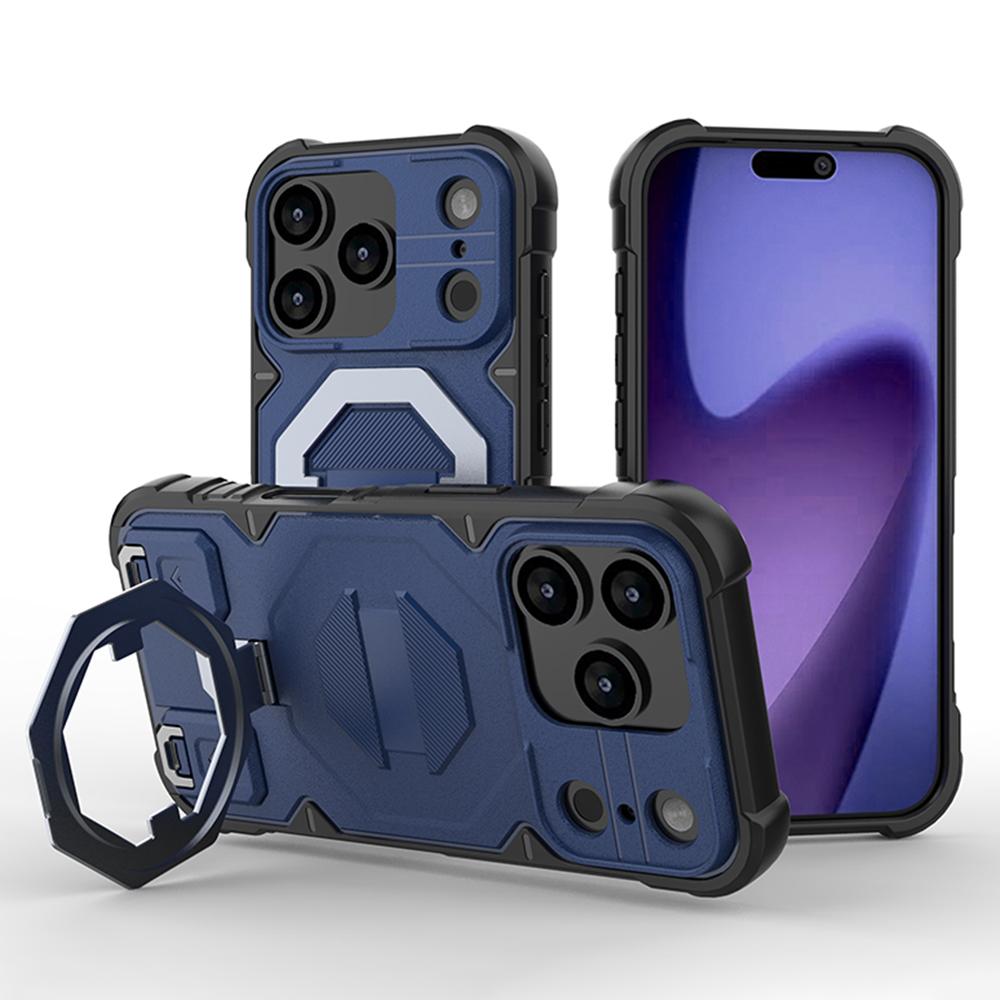 For iPhone 17 Pro Max Case Compatible with MagSafe PC+TPU Kickstand Phone Cover with Lanyard
