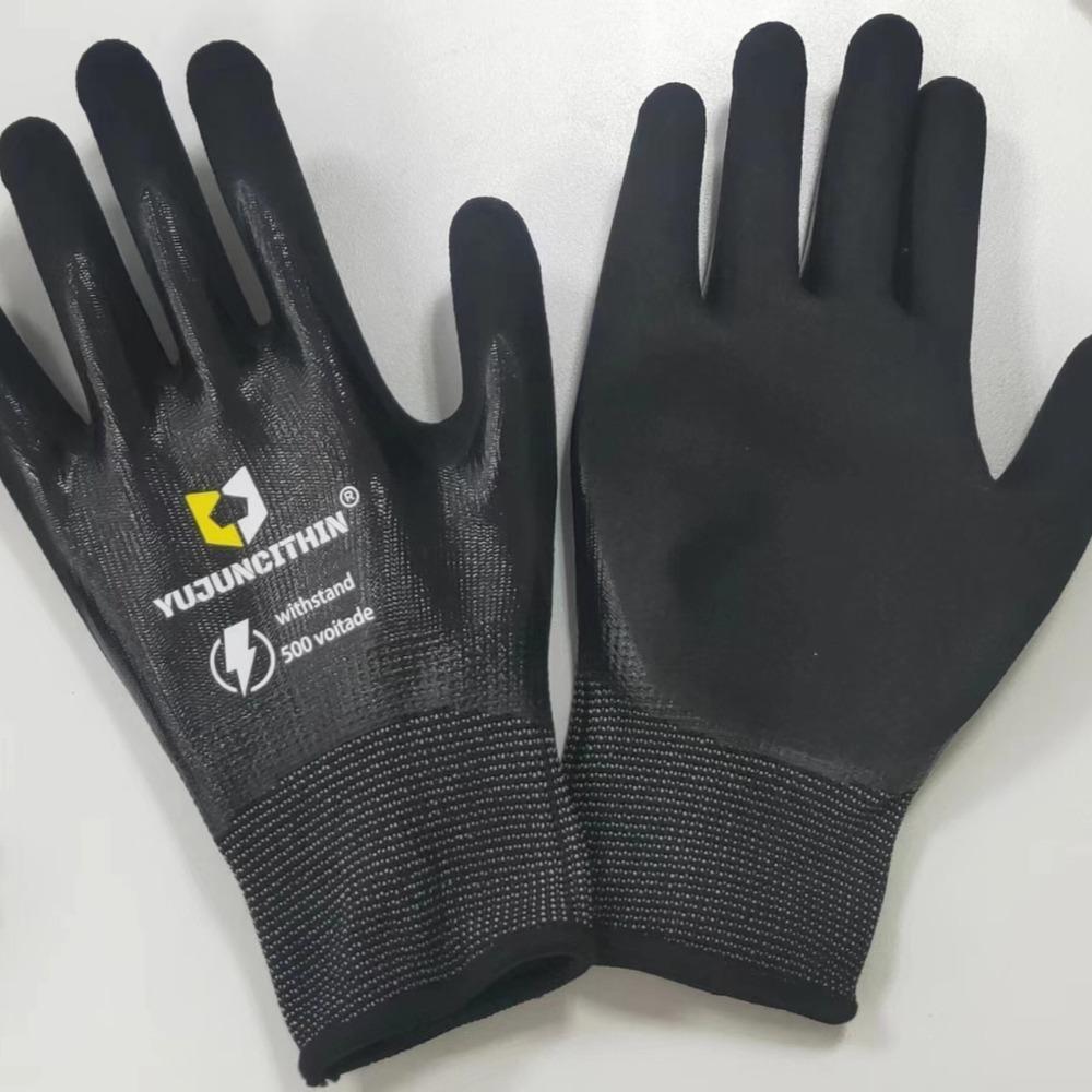 Ultra-thin Safety Electrician Gloves Nitrile Anti Electric Shock Gloves  Low Voltage Environment