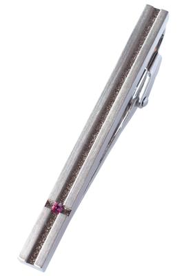 Pince à cravate pour pierre de naissance Fabriquée en laiton Cravate Nouveau Cadeau [Tabarat] Hommes, Janvier, Japon, Pince, Élégant, Vie, (Grenat)