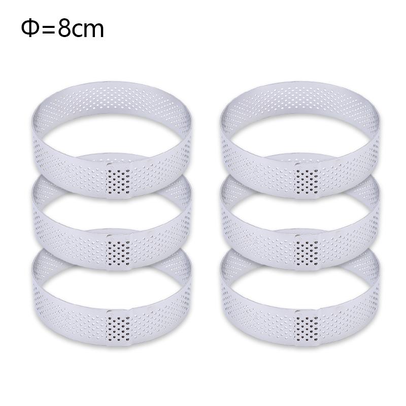 FAIS DU Perforated Round Tart Ring Stainless Steel Fruit Pie Tartlet Mold for Baking DIY Dessert Cake Mousse Molds Kitchen Tools