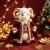 2D Flacher Ziegenanhänger Glänzendes Tier Hängende Dekoration Weihnachtsbaumschmuck