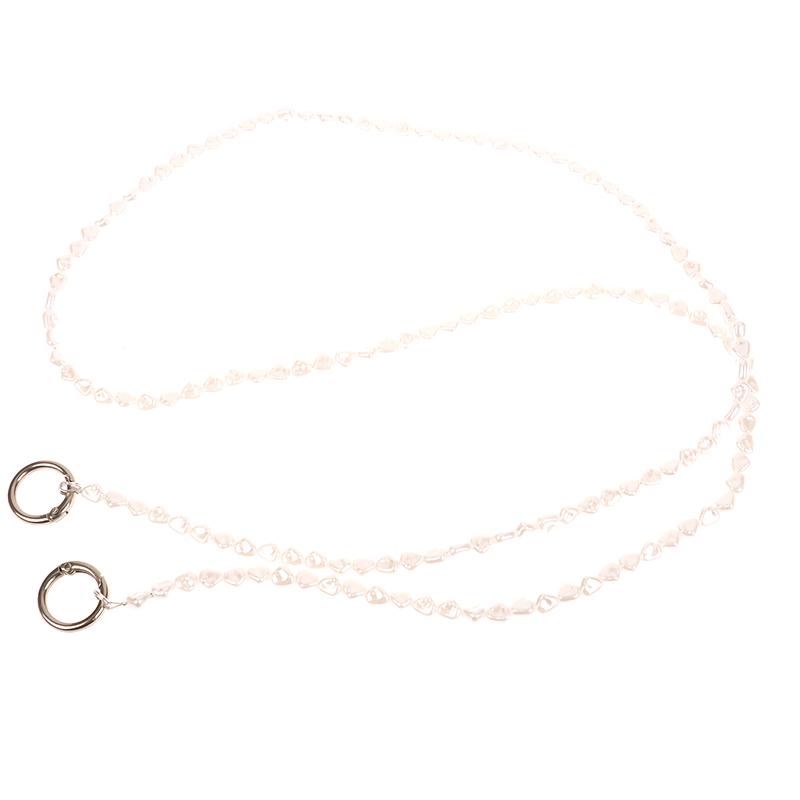 120Cm Mobile Phone Lanyard Women'S Crossbody Wrist Beaded Chain  Flat Pearl Chain Anti-Loss Sling Strapclip Phone Strap