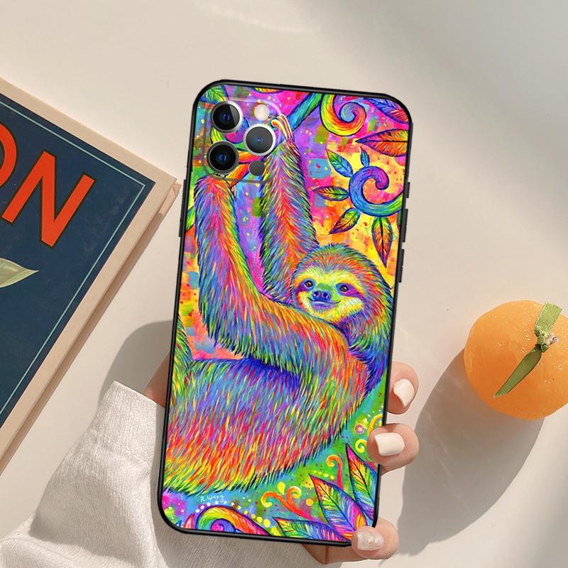 

Sloth Funda Case For iPhone 16 Pro Max 14 11 12 13 15 Pro Max Mini XR 16e 15 16 Plus Phone Cover iPhone 12 mini