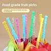100 Pcs Disposable Fruit Bag with Small Fork