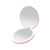 Hot Sale High Quality Mini Lighted Travel Pink Round Custom Pocket Cosmetic Mirror Double Sided Magnifying