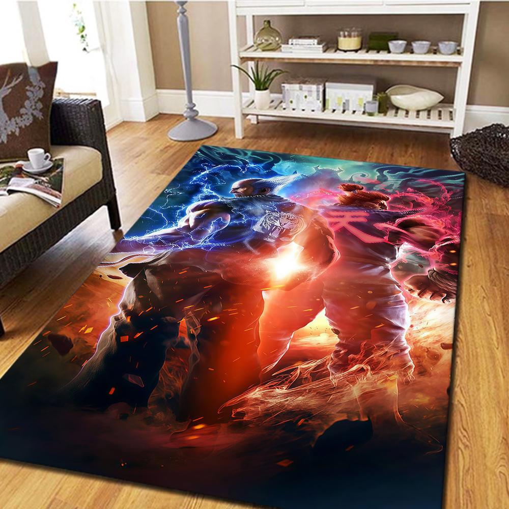 Tekken Digital Printed Carpet, Home Decor Movie Mat, Bedroom Floor Rug, Living Room Play Mat -HYQ100