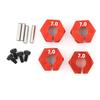 4pcs Aluminum Wheel Hex Nut With Pins Drive Hubs Upgrade Parts For Car Himoto 12MM 4P HSP 4WD RC 102042 1/10 Play Entertaining Safe Kid Friendly Fun