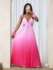 2026 Elegant Gradient Backless Halter Dress for Women