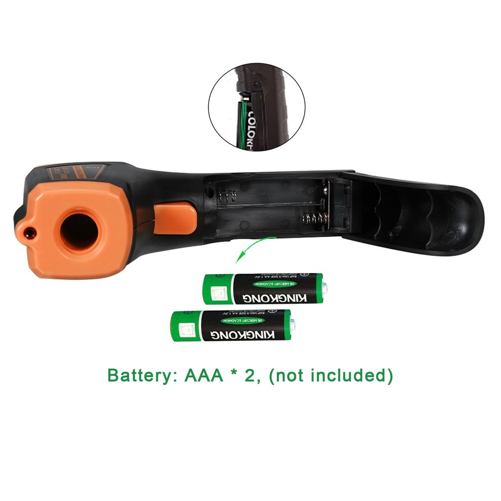 Infračervený teploměr, bezkontaktní digitální laserová teplotní pistole 58 stupňů F až 1112 stupňů F (50 stupňů C až 600 stupňů C)