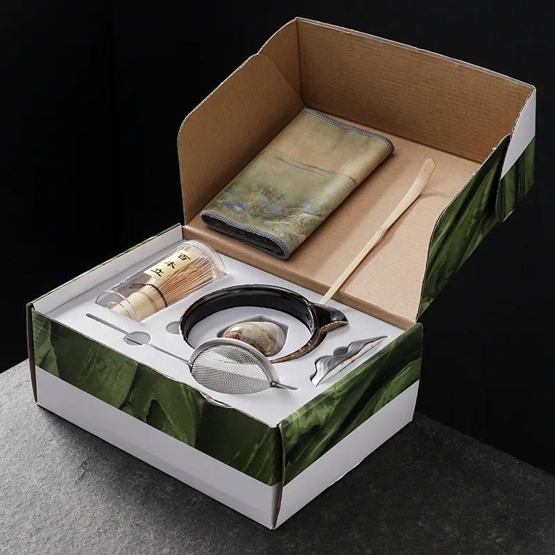4/7-teiliges Japanisches Matcha-Set Sicherer Bambusbesen Teelöffel Tee-Sets Indoor Getränkeladen Teezubereitungswerkzeuge Zubehör