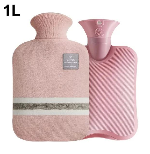 Hot Water Bottle with Knitted Cover Durable 1L/2L Hot Water Bag for Pain Relief Hot Cold Therapy Hand Feet Warmer Women Gifts