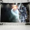 Cosmonaut Celestial Body Tapestry Wall Hanging Fantasy Universe Science Hippie Living Room Printing Room Decor
