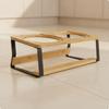 Ergonomic Pet Feeding Stand | Stable Iron Frame, SpaceSaving Structure, Bamboo Cat Feeder Stand, for