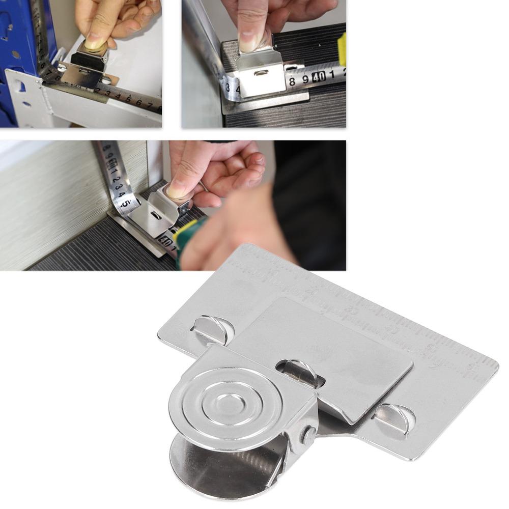 Stainless Steel Construction Measuring Tape Clip Tool Compact Design Universal Compatibility Precision Measuring Tool