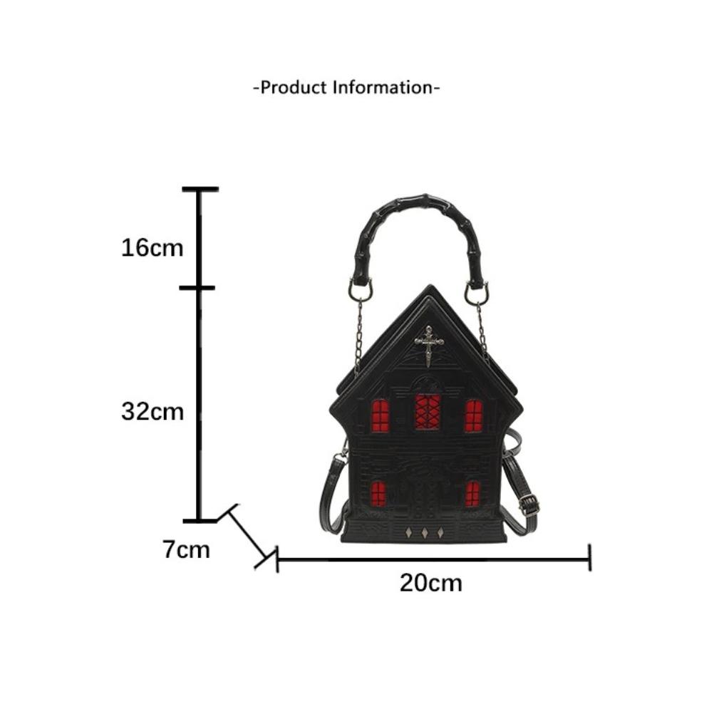 Creative Women's Bag Three-dimensional House Shaped Makeup Bag Fashionable Tote Bag Travel Essentials Halloween Gift