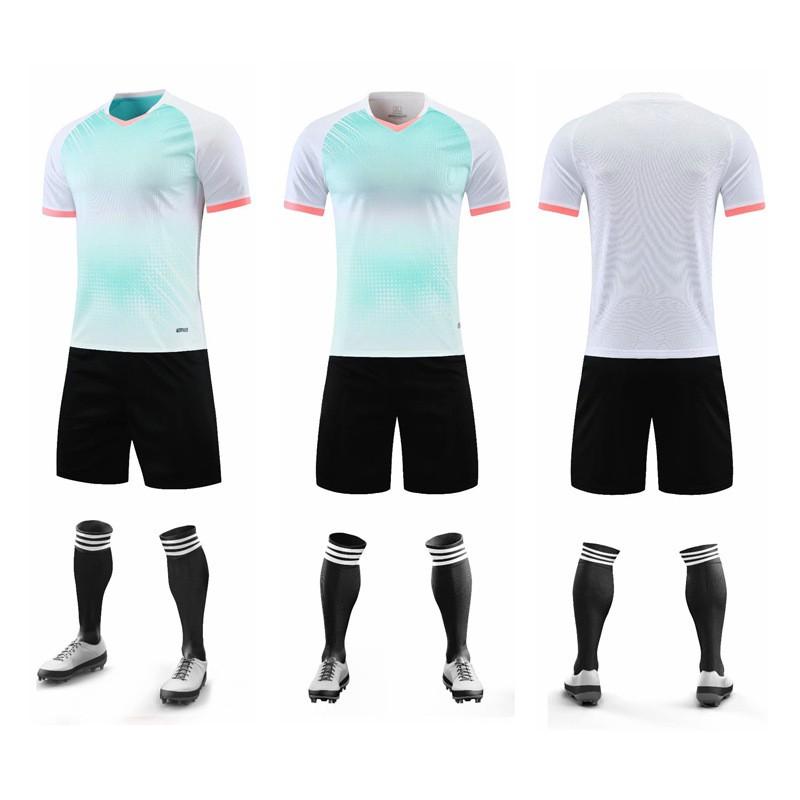 Mens Custom Printed Soccer Jersey Set Short Sleeve Football Uniform Training Match Sportswear